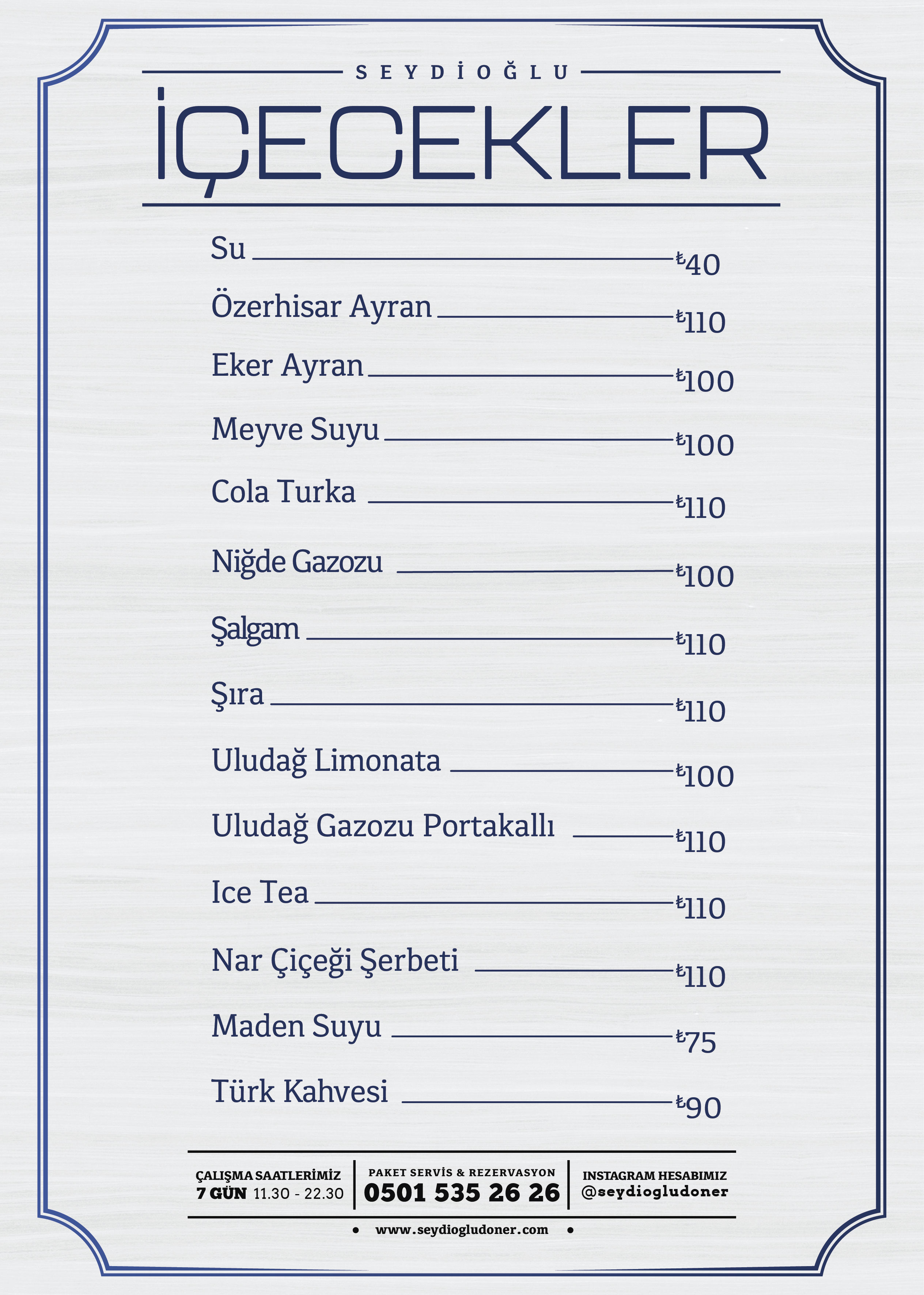 Seydioğlu menü sayfası 6
